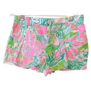 Lilly Pulitzer Girls Size 14 Floral Callahan Shorts Adjustable Waist Flower